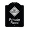 Signmission Designer Series-Private Road With No Outlet Symbol Black & Silver, 24" x 18", BS-1824-9773 A-DES-BS-1824-9773 - alternate 1